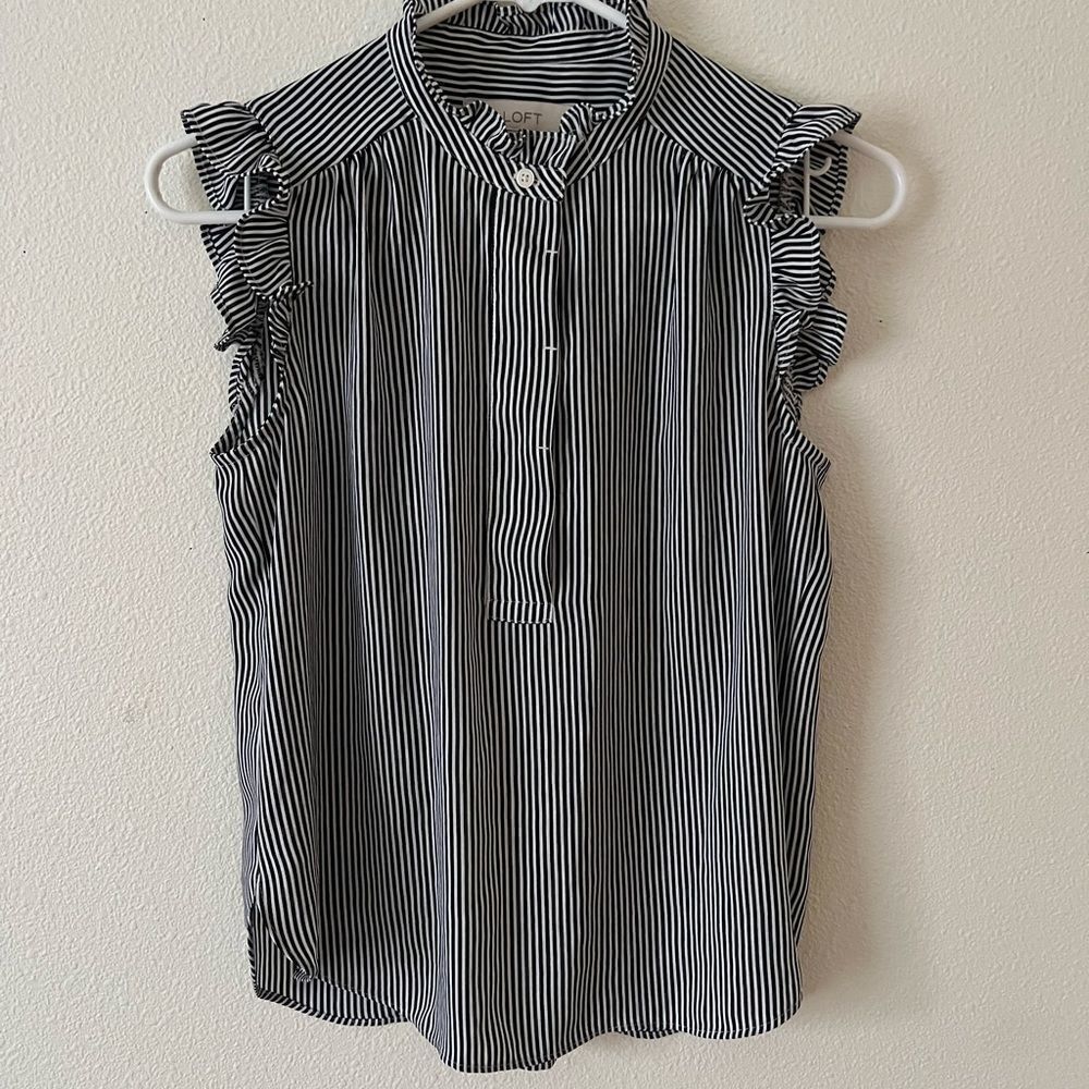 Loft Women pinstripe top size XS/P